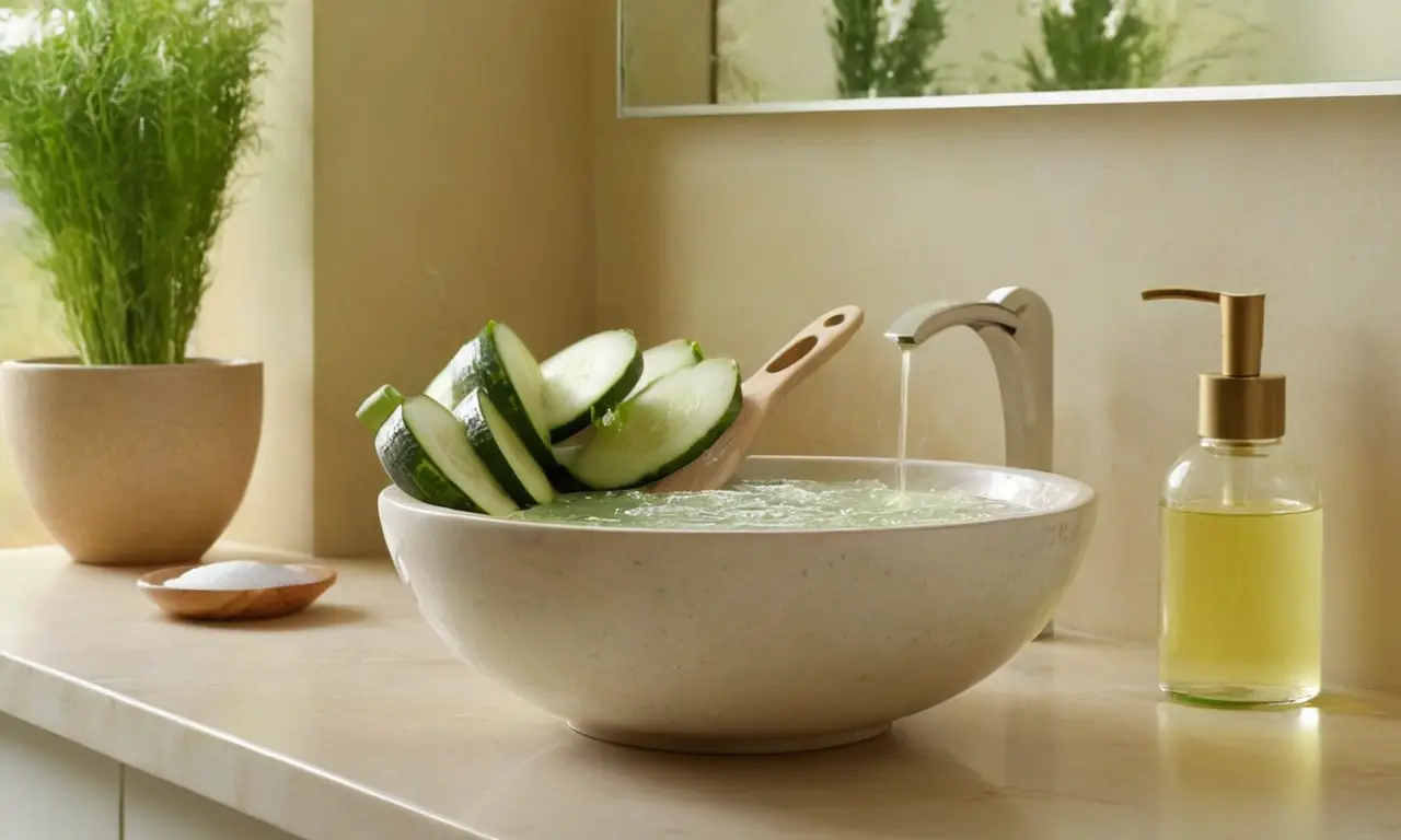 Baño iluminado con ambiente cálido y acogedor