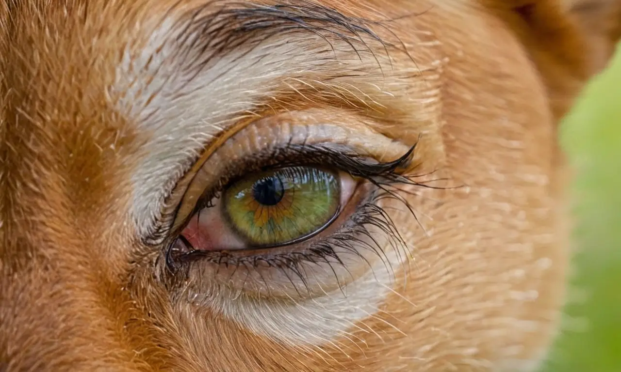 Ojo de perro brillando con vida