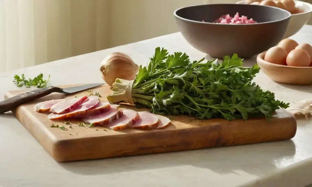 Cocina acogedora con ingredientes frescos y aroma