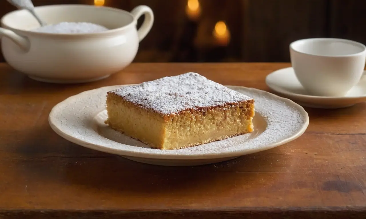 Delicioso postre con textura suave y acogedora