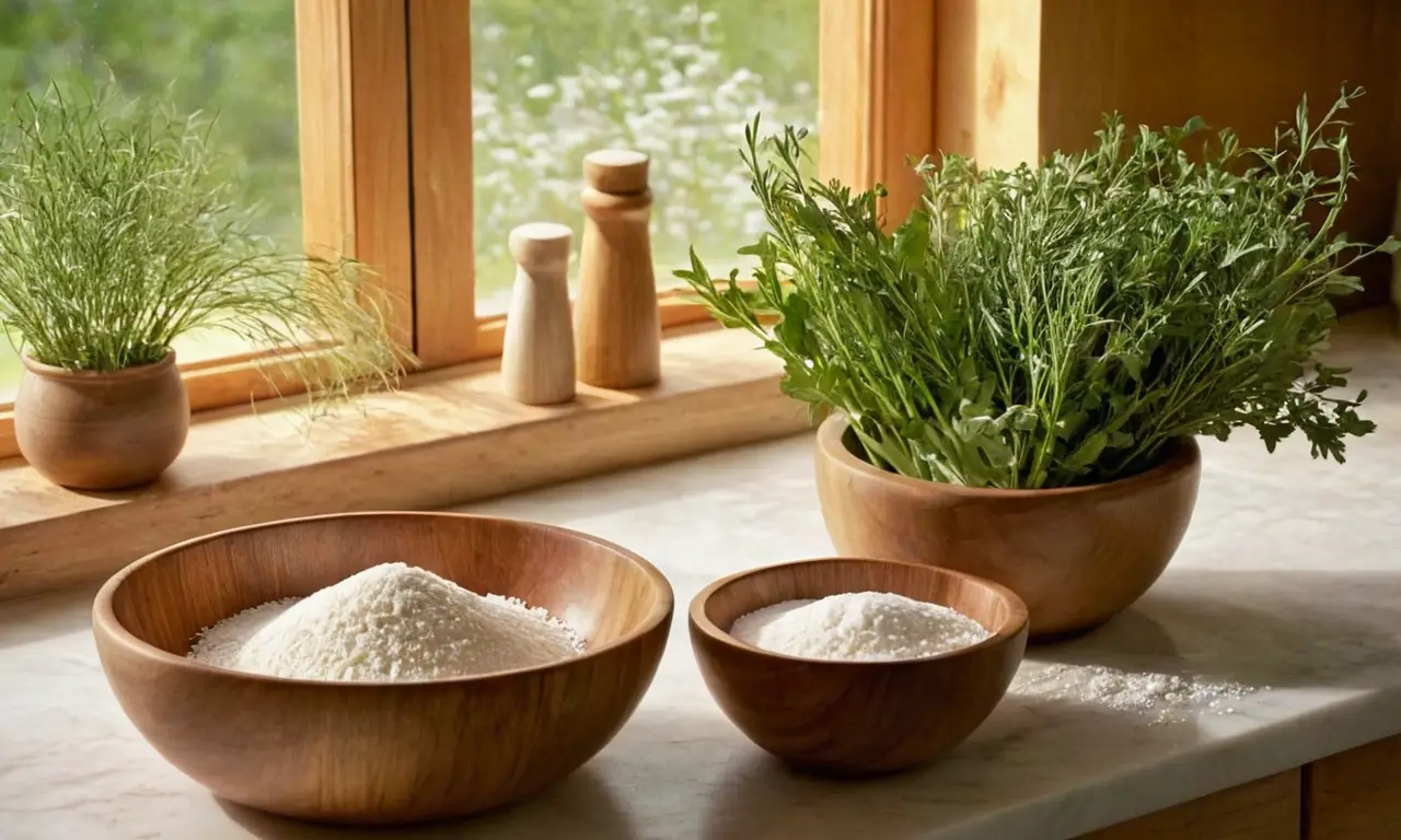 Cocina rústica lista para la preparación