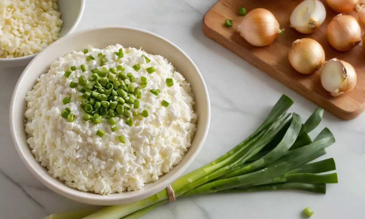 Ingredientes frescos y cremosos en la cocina