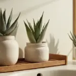 Baño iluminado con ambiente sereno y acogedor