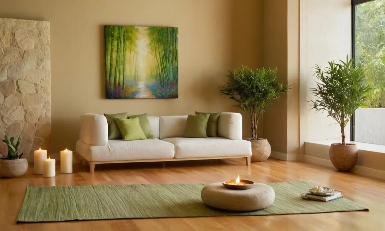 Espacio meditativo sereno y acogedor