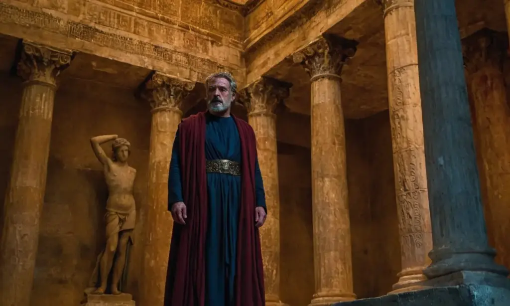 Escena trágica de Oedipus en Grecia