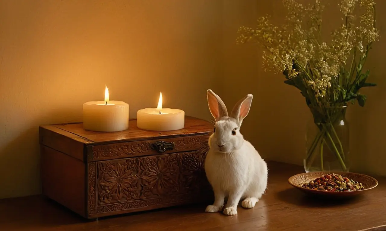 Habitación tranquila con rituales y naturaleza