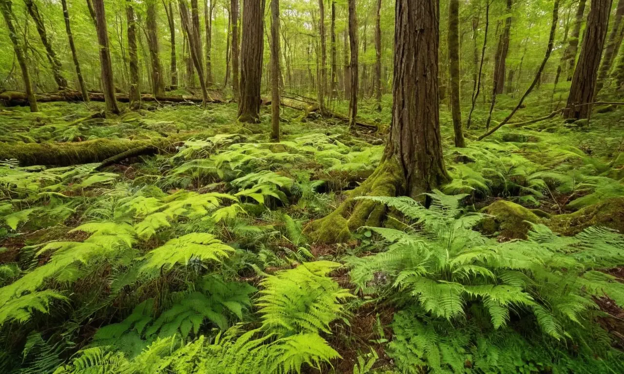 Bosque vibrante y biodiverso en perfecta armonía